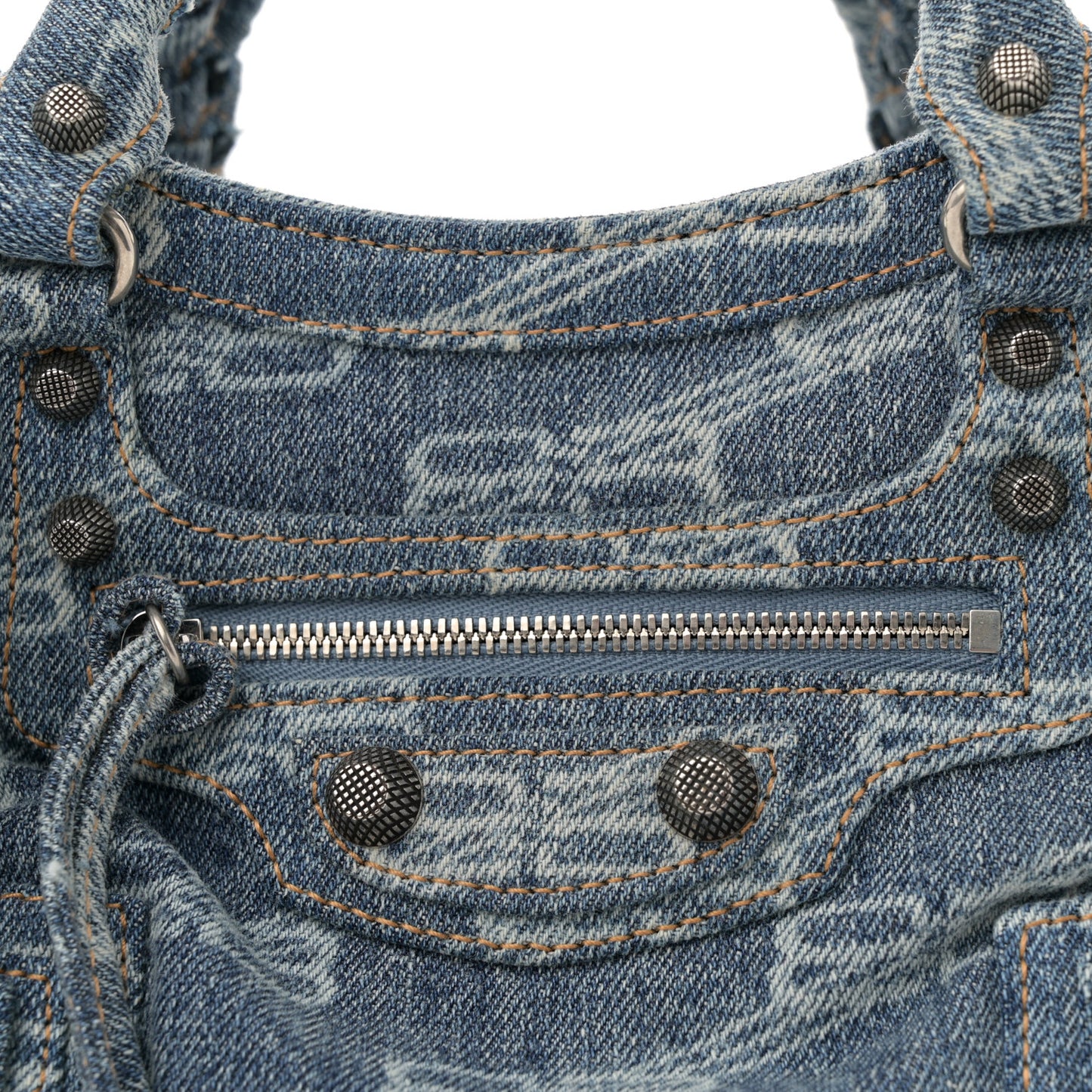 Denim BB Monogram Neo Cagole Handbag XS Blue