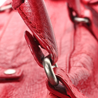 Balenciaga Agneau Classic Hardware Small Squash Duffel Bag Rouge Cardinal 11 of 12