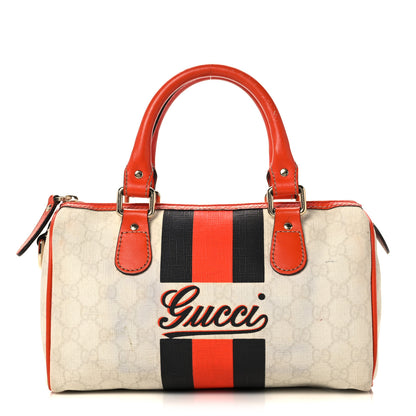 Gucci GG Plus Monogram Web Stripe Small Joy Boston Orange 1 of 22