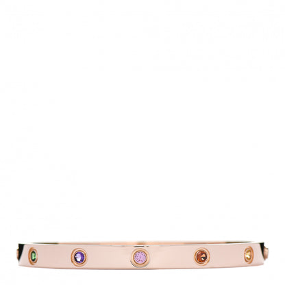 Cartier 18K Pink Gold Sapphire Garnet Amethyst LOVE Bracelet 18 2 of 4