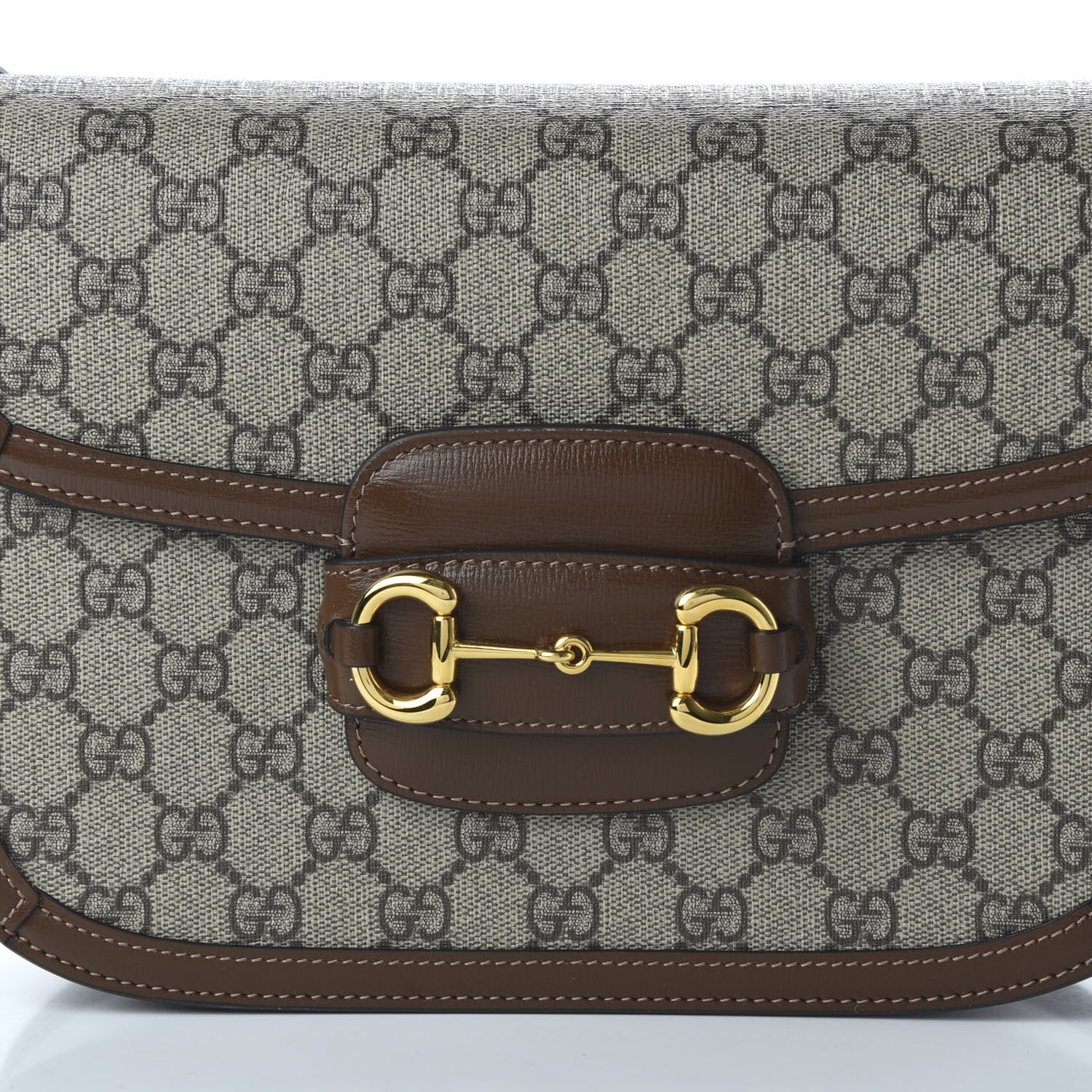Gucci GG Supreme Monogram Horsebit 1955 Shoulder Bag Beige Brown Sugar 10 of 10