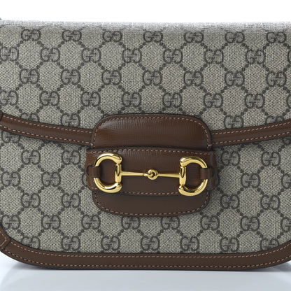 Gucci GG Supreme Monogram Horsebit 1955 Shoulder Bag Beige Brown Sugar 10 of 10