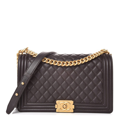 Chanel Calfskin Quilted New Medium Boy Flap Dark Brown 1 of 10