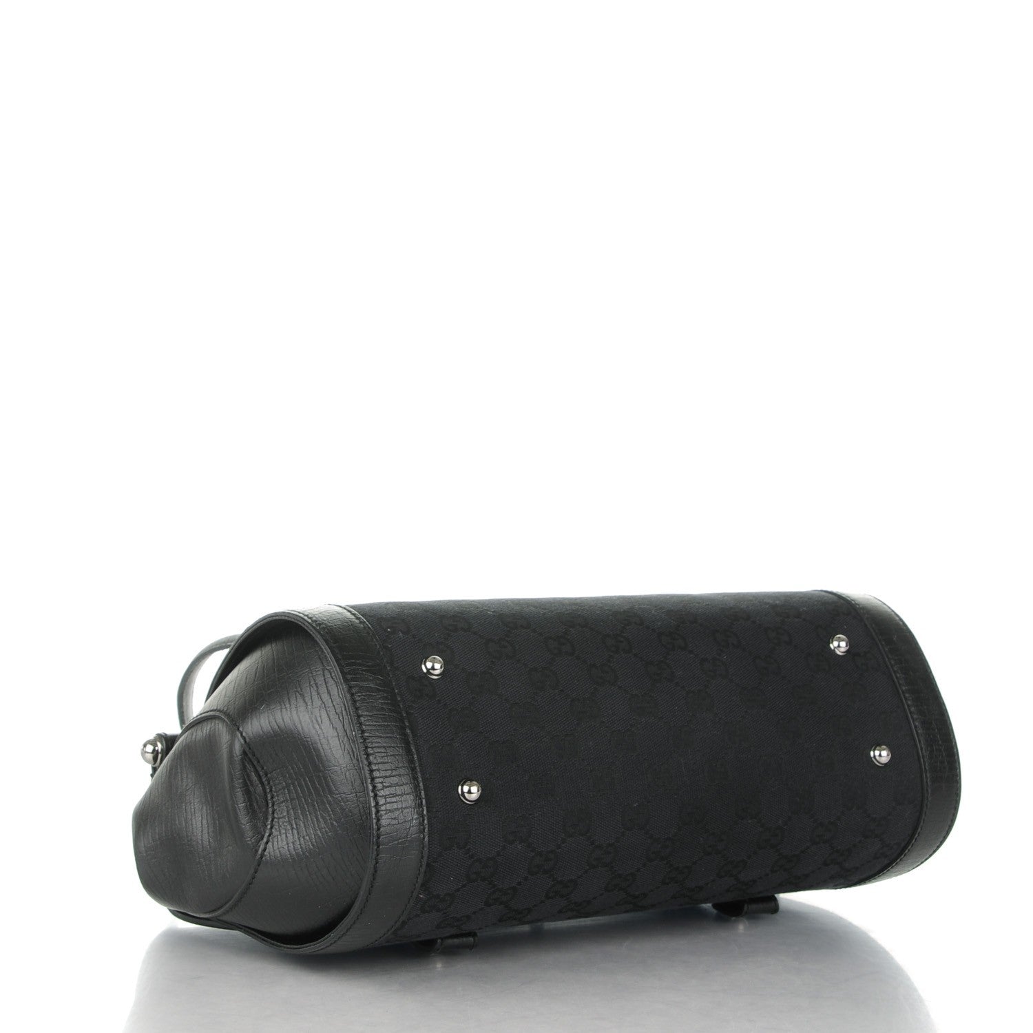 Gucci Monogram Bamboo Bullet Bag Black 4 of 7