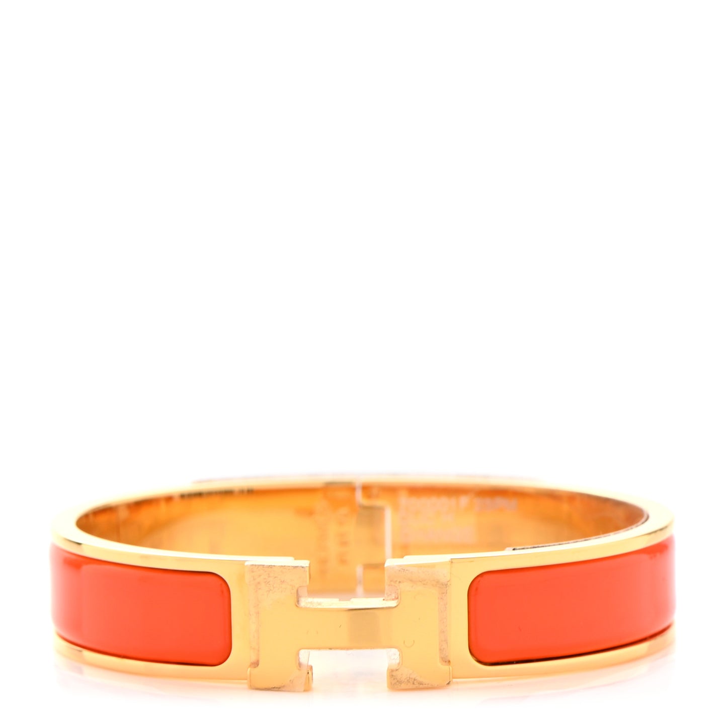 Enamel Narrow Clic Clac H Bracelet PM Orange