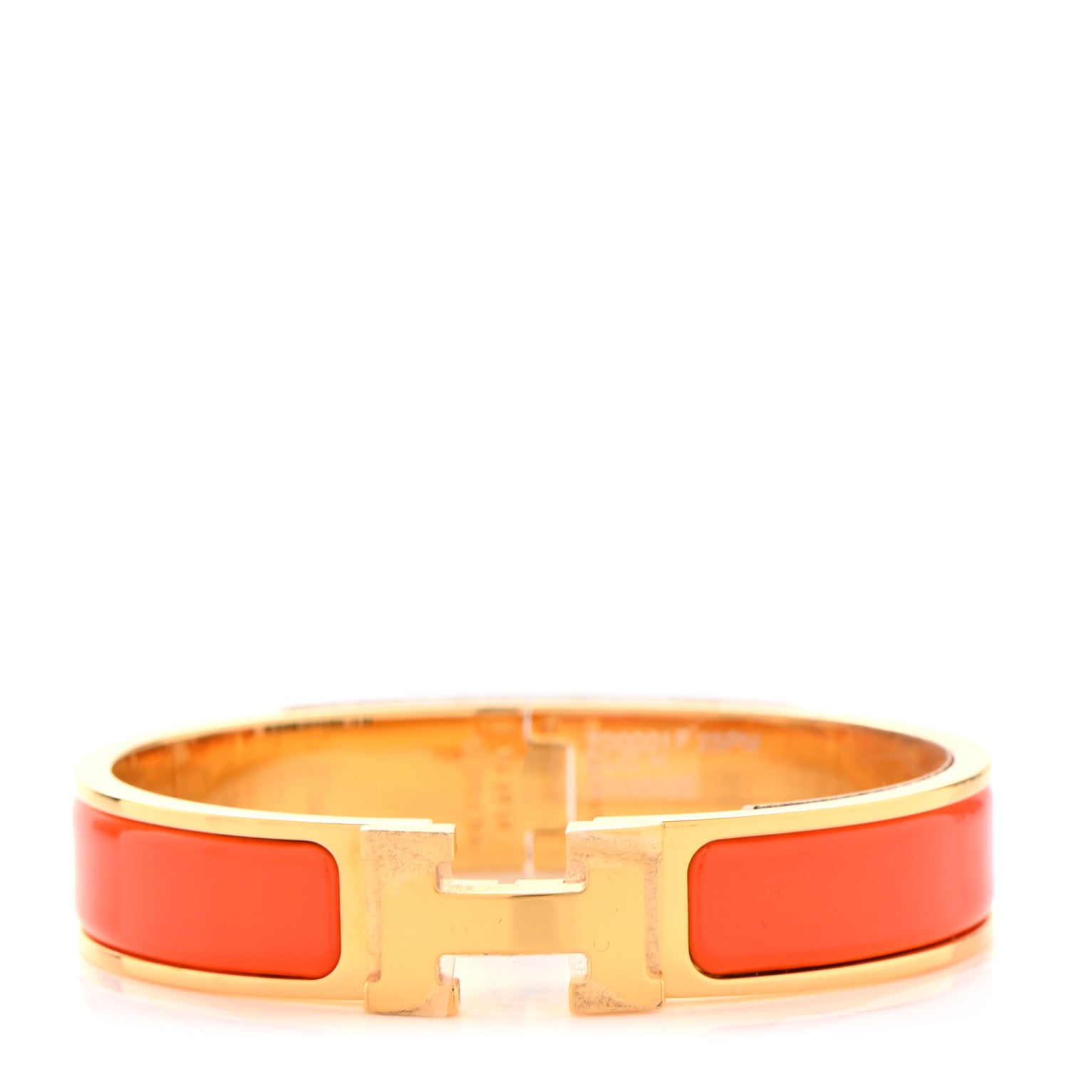 Hermes Enamel Narrow Clic Clac H Bracelet PM Orange 1 of 4