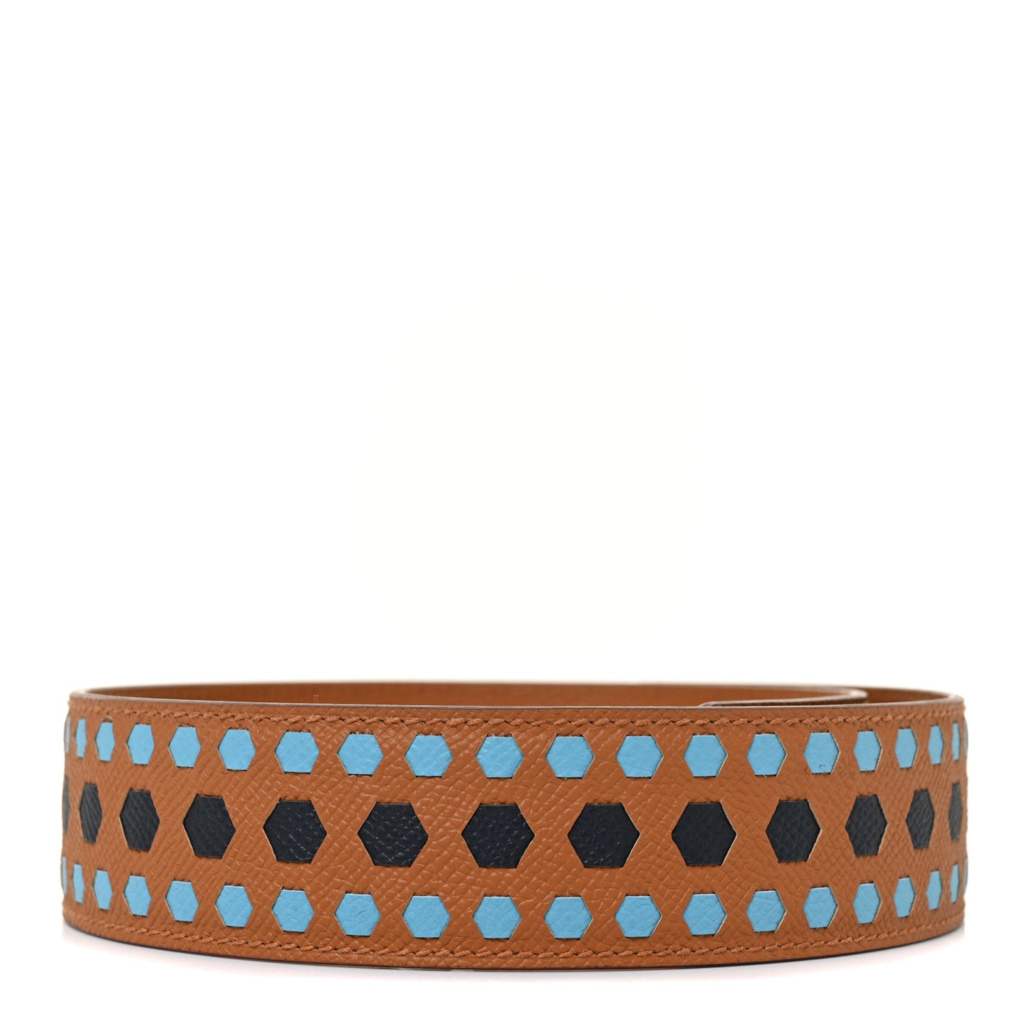 Epsom 40mm Hexagon Tressage Shoulder Strap Gold