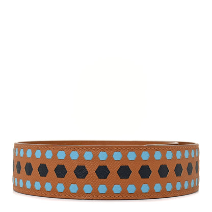 Hermes Epsom 40mm Hexagon Tressage Shoulder Strap Gold 2 of 5