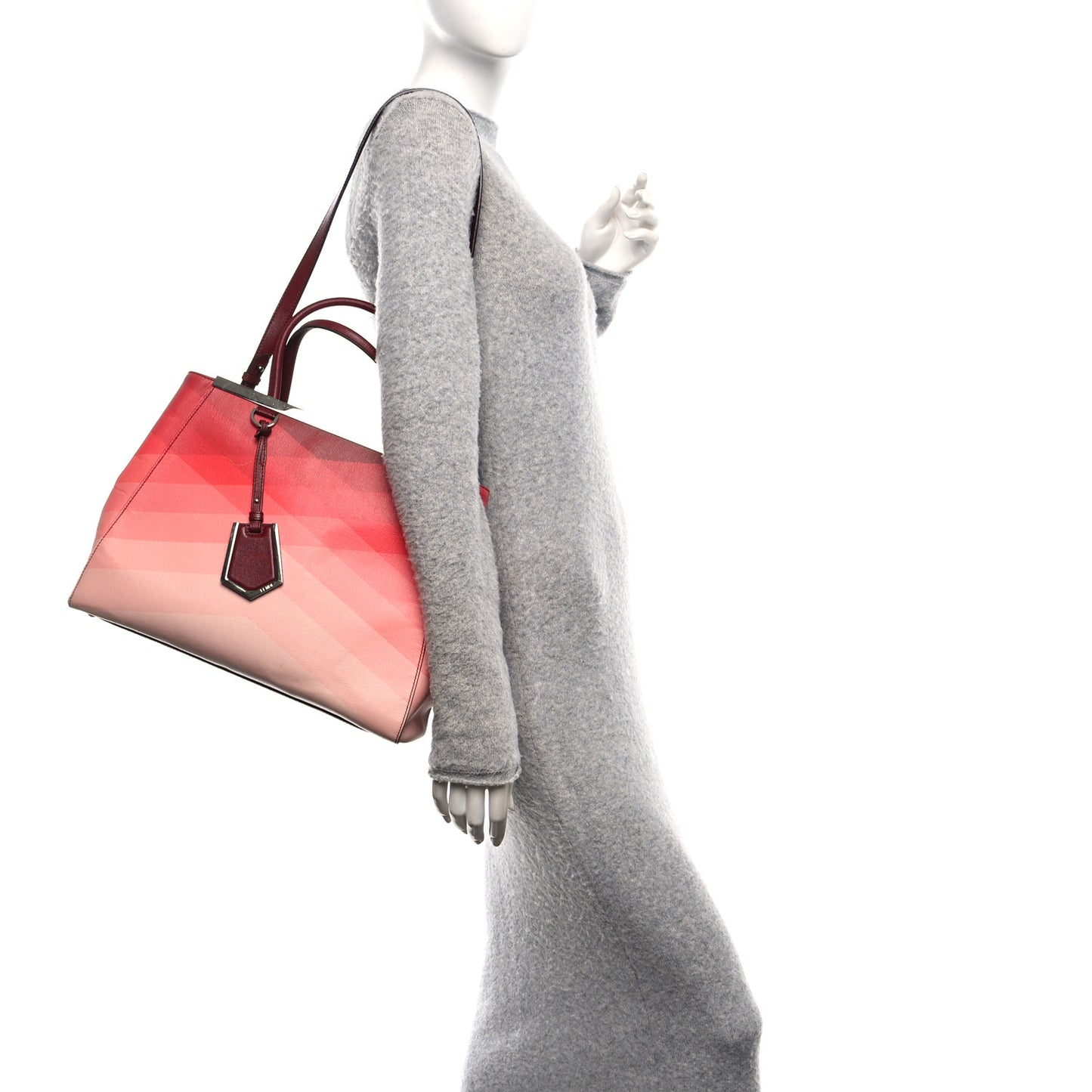 Vitello Elite Geometric Degrade Regular 2Jours Tote Red
