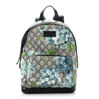 Gucci GG Supreme Monogram Blooms Small Day Backpack Blue 1 of 11