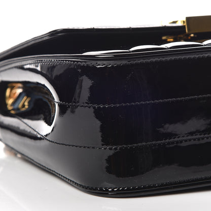 Saint Laurent Patent Calfskin Matelasse Monogram Medium Vicky Chain Bag Black 5 of 10