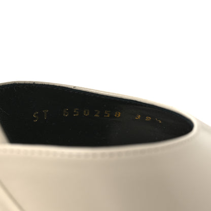 Saint Laurent Lambskin Jodie Platform Sandals 39.5 Pearl 10 of 11