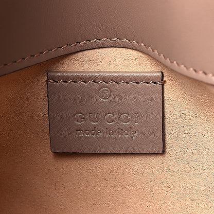 Gucci Calfskin Matelasse Super Mini GG Marmont Shoulder Bag Porcelain Rose 6 of 9