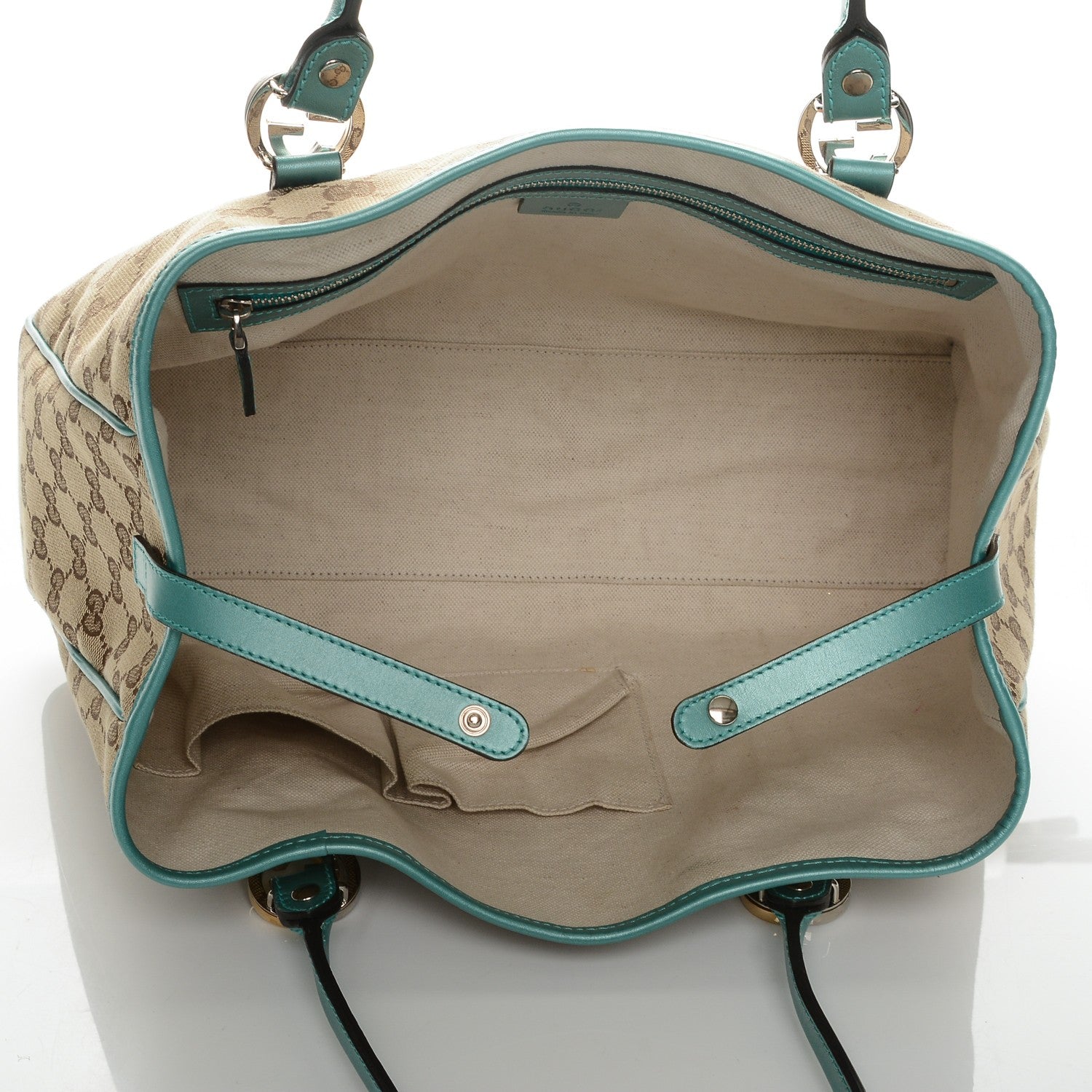 Gucci Monogram Medium Twins Shoulder Bag Turquoise 5 of 6
