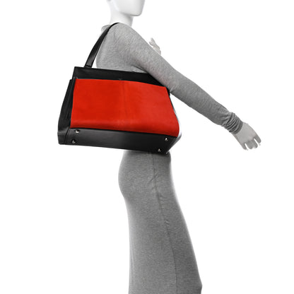 Celine Pony Hair Medium Edge Shoulder Bag Vermillion 2 of 10