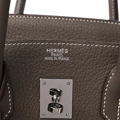 Hermes Taurillon Clemence Birkin 35 Etoupe 6 of 18