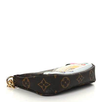Louis Vuitton Monogram 2022 Christmas Animation Paris Mini Pochette Accessories Pink 3 of 8