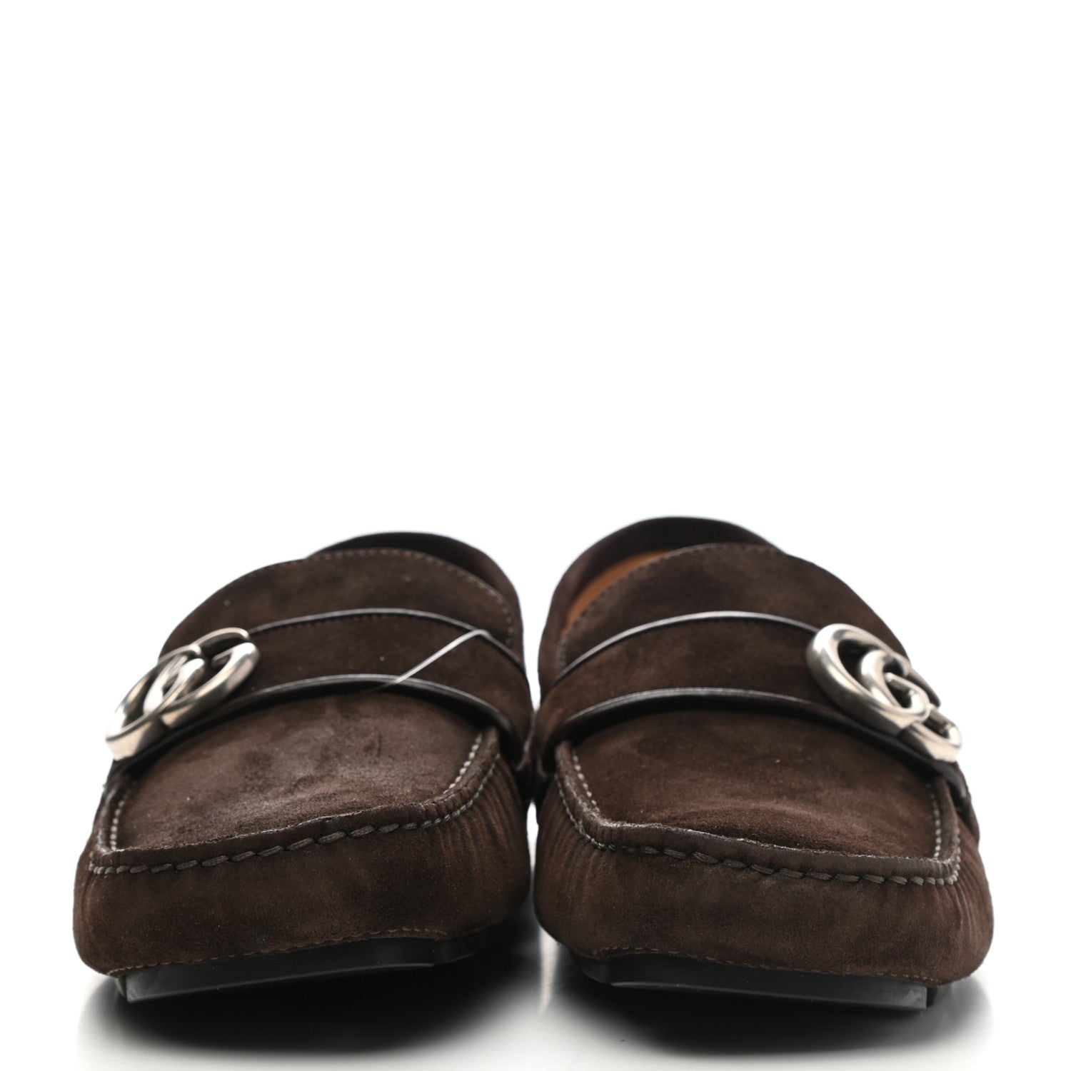 Gucci Suede Mens Driver Queen Loafers 6.5 Cocoa 2 of 12