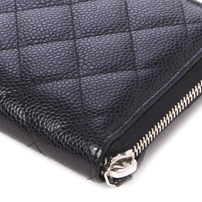 Chanel Caviar Quilted Large Gusset Zip Around Wallet Black 4 of 11