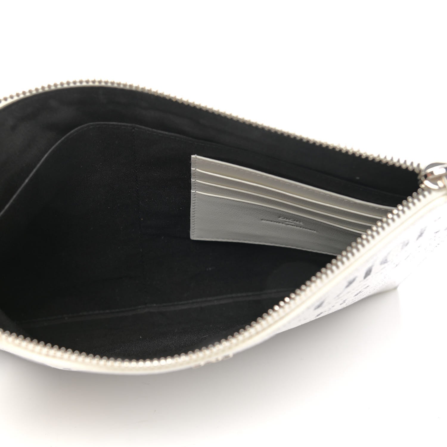 Christian Dior X DANIEL ARSHAM Grained Calfskin Newspaper Wristlet White 5 of 7