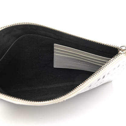 Christian Dior X DANIEL ARSHAM Grained Calfskin Newspaper Wristlet White 5 of 7
