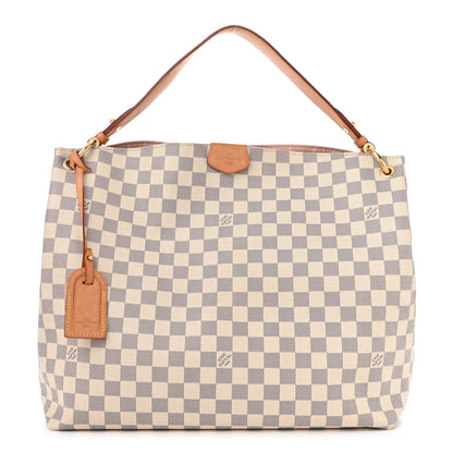 Louis Vuitton Damier Azur Graceful MM Rose Ballerine 1 of 9