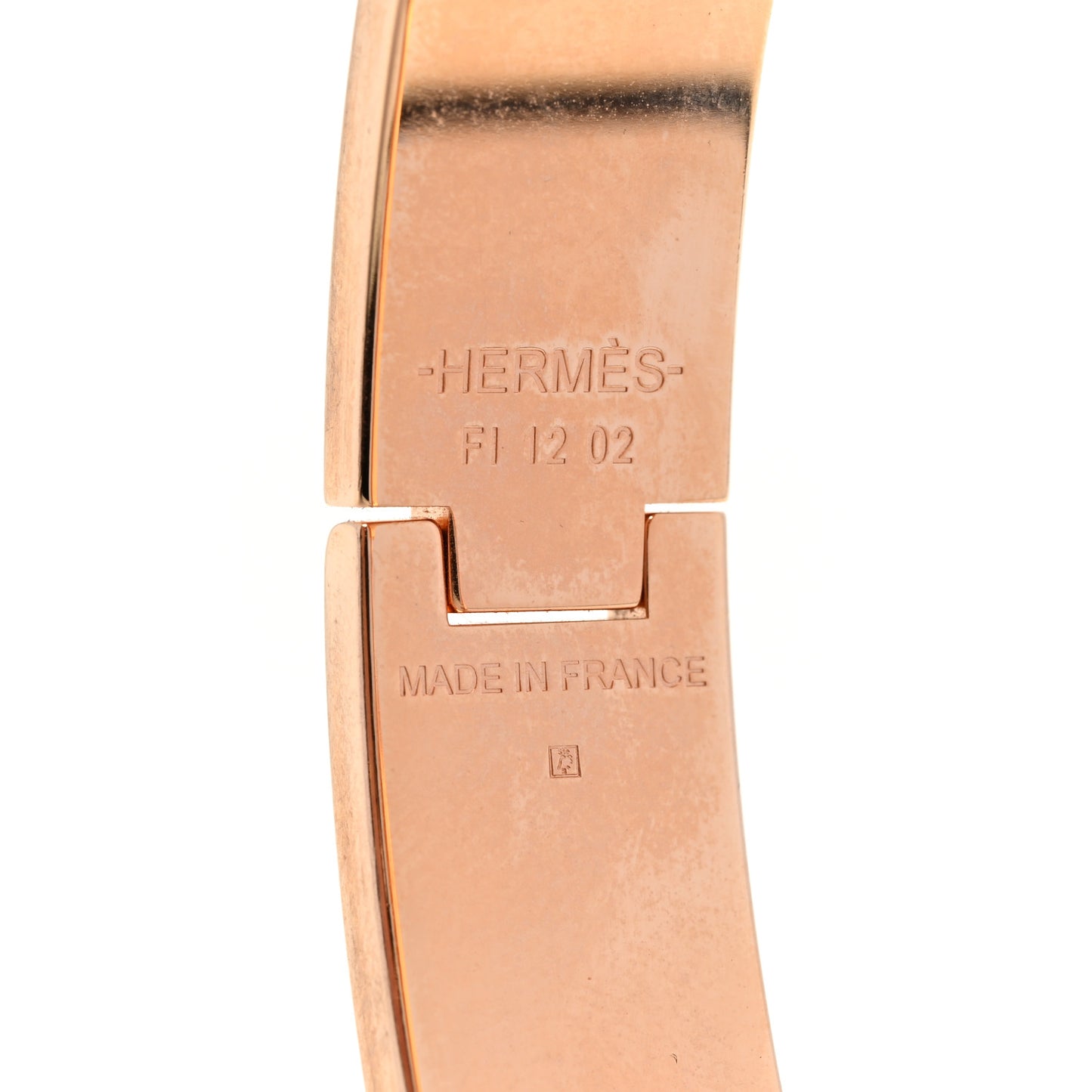 Enamel Narrow Clic Clac H Bracelet GM Creme
