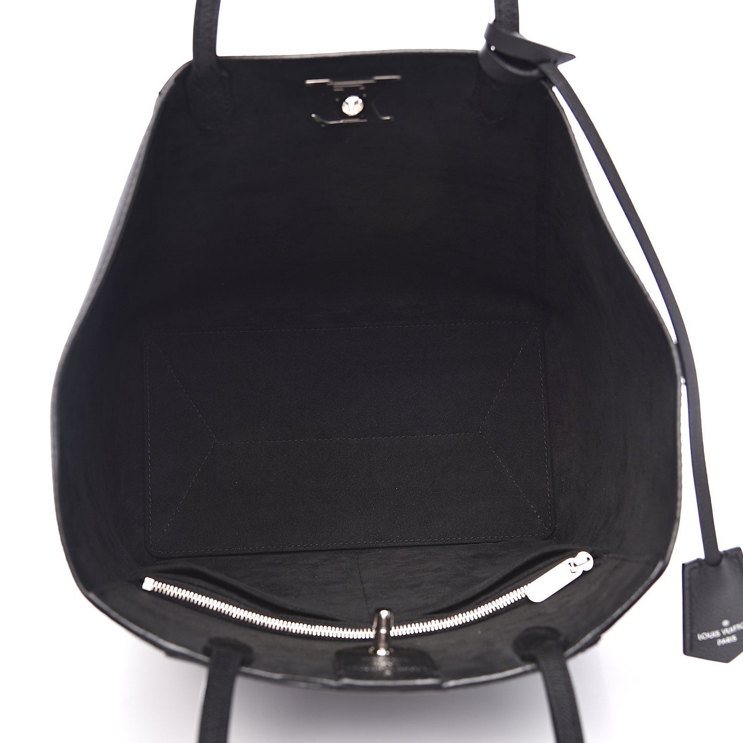 Calfskin Lockme Cabas Black