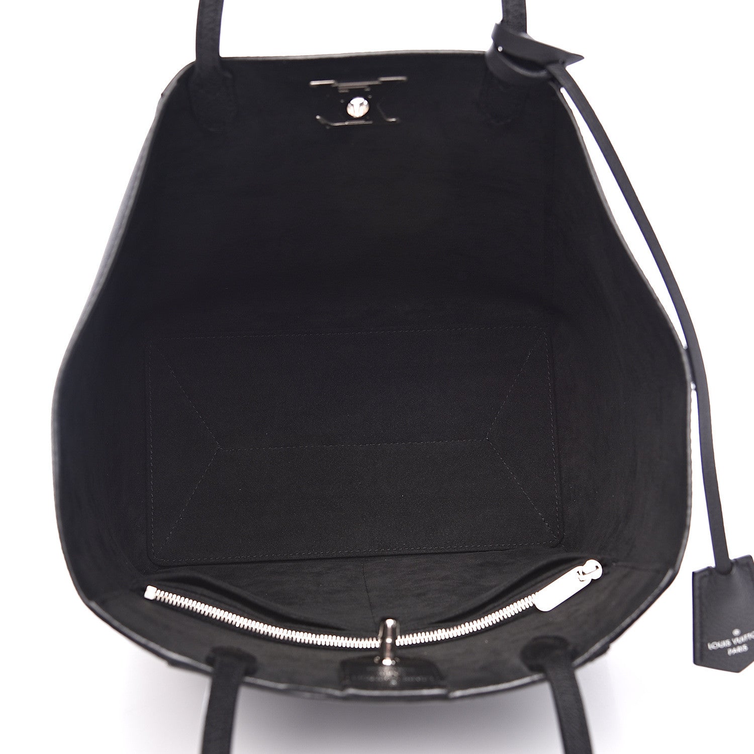 Louis Vuitton Calfskin Lockme Cabas Black 5 of 11