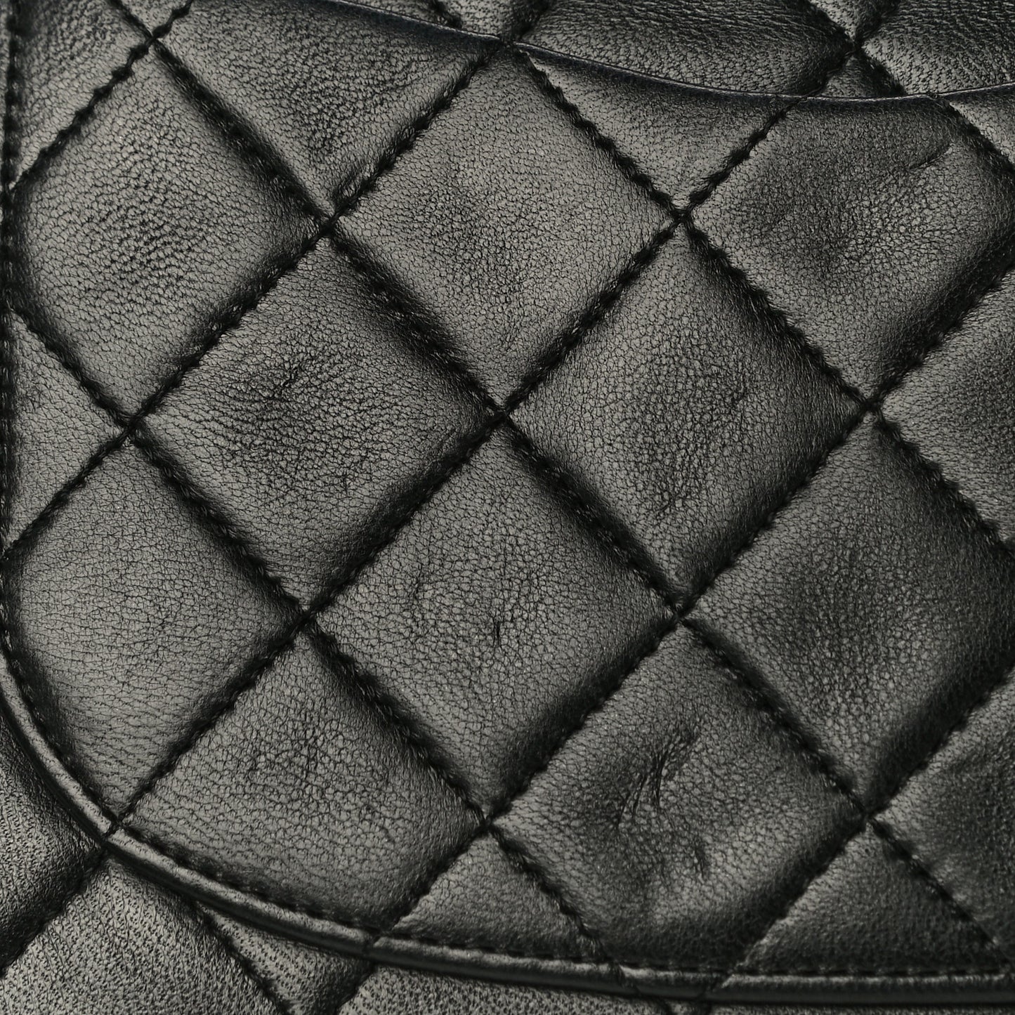 Lambskin Quilted Small Double Flap Black