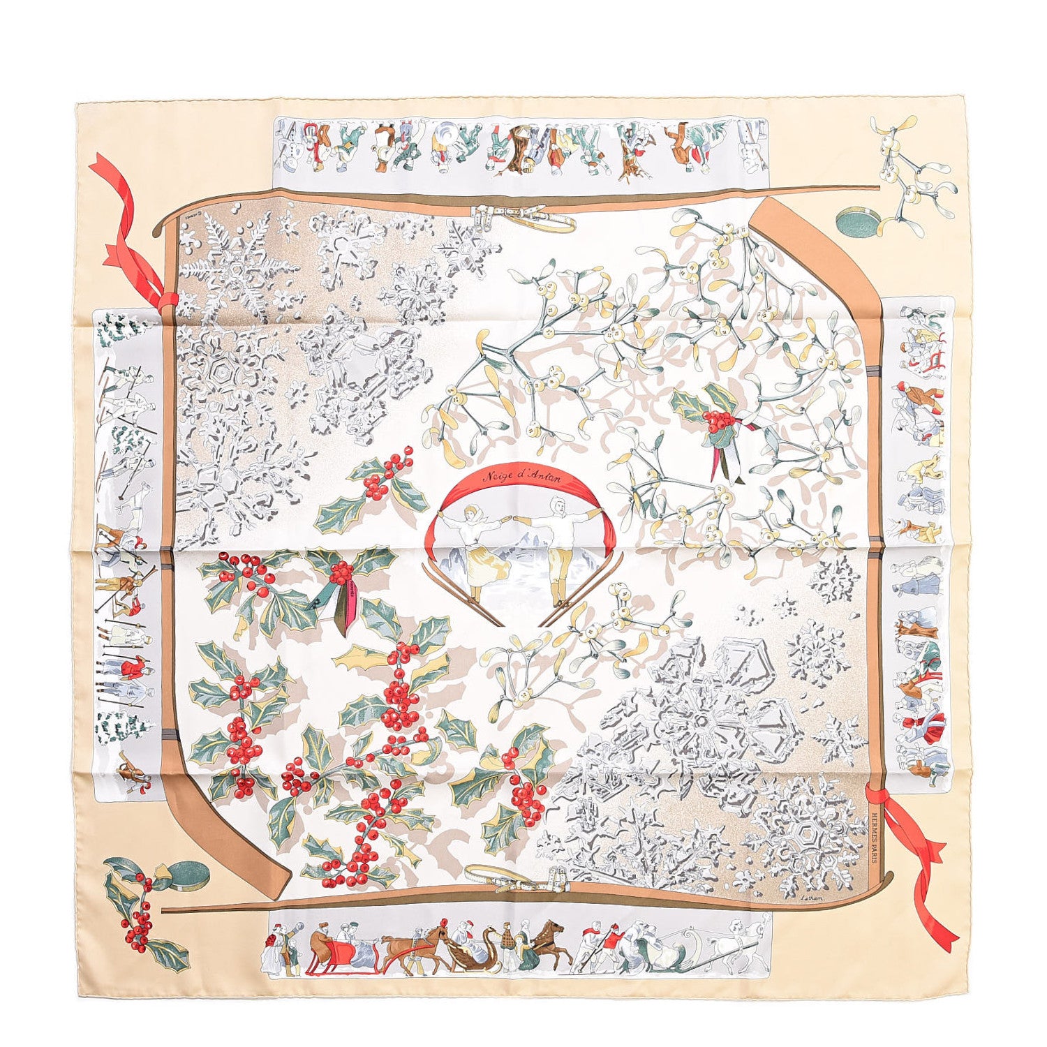 Hermes Silk Neige d' Antan Scarf 90 1 of 6