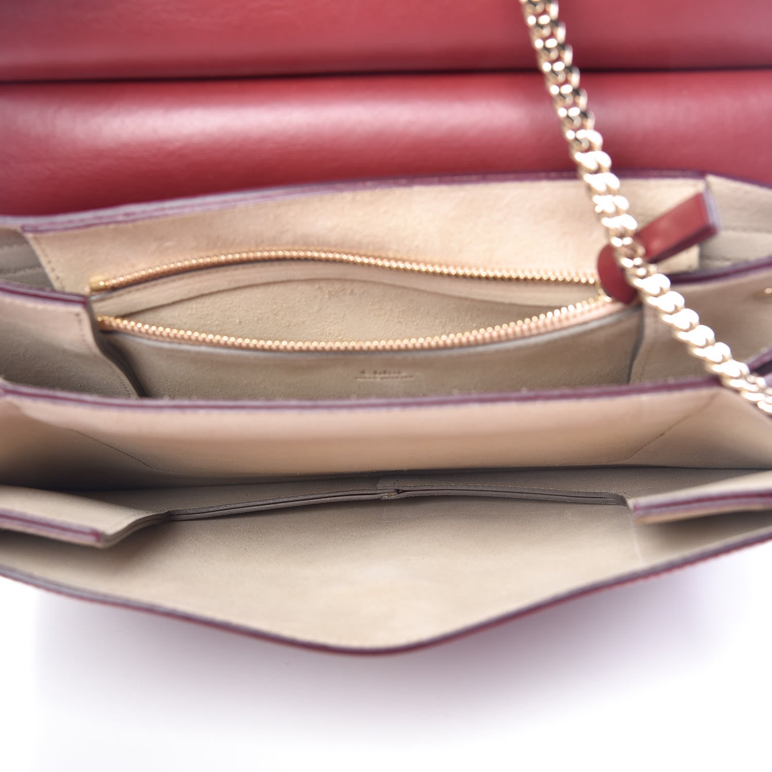 Chloe Calfskin Suede Medium Faye Shoulder Bag Plum Purple 5 of 10