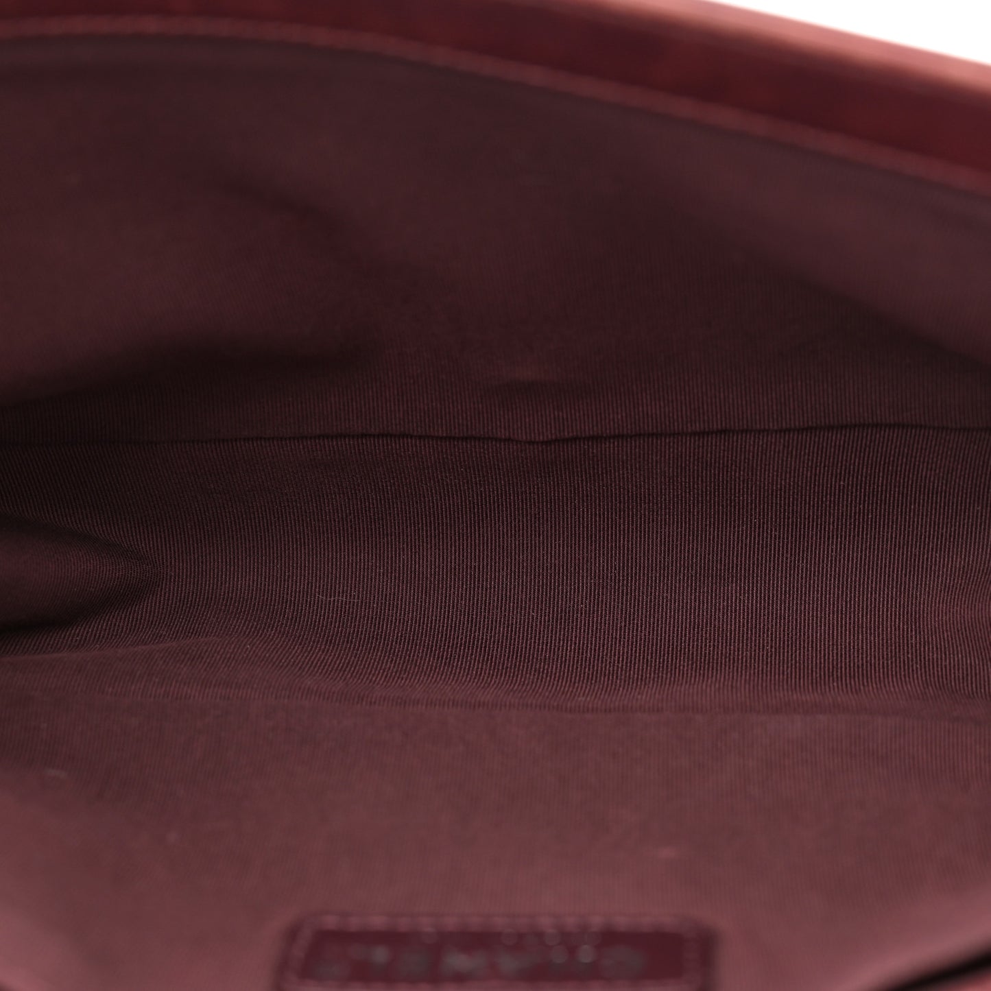 Glazed Calfskin Quilted Medium Boy Chained Flap Bordeaux