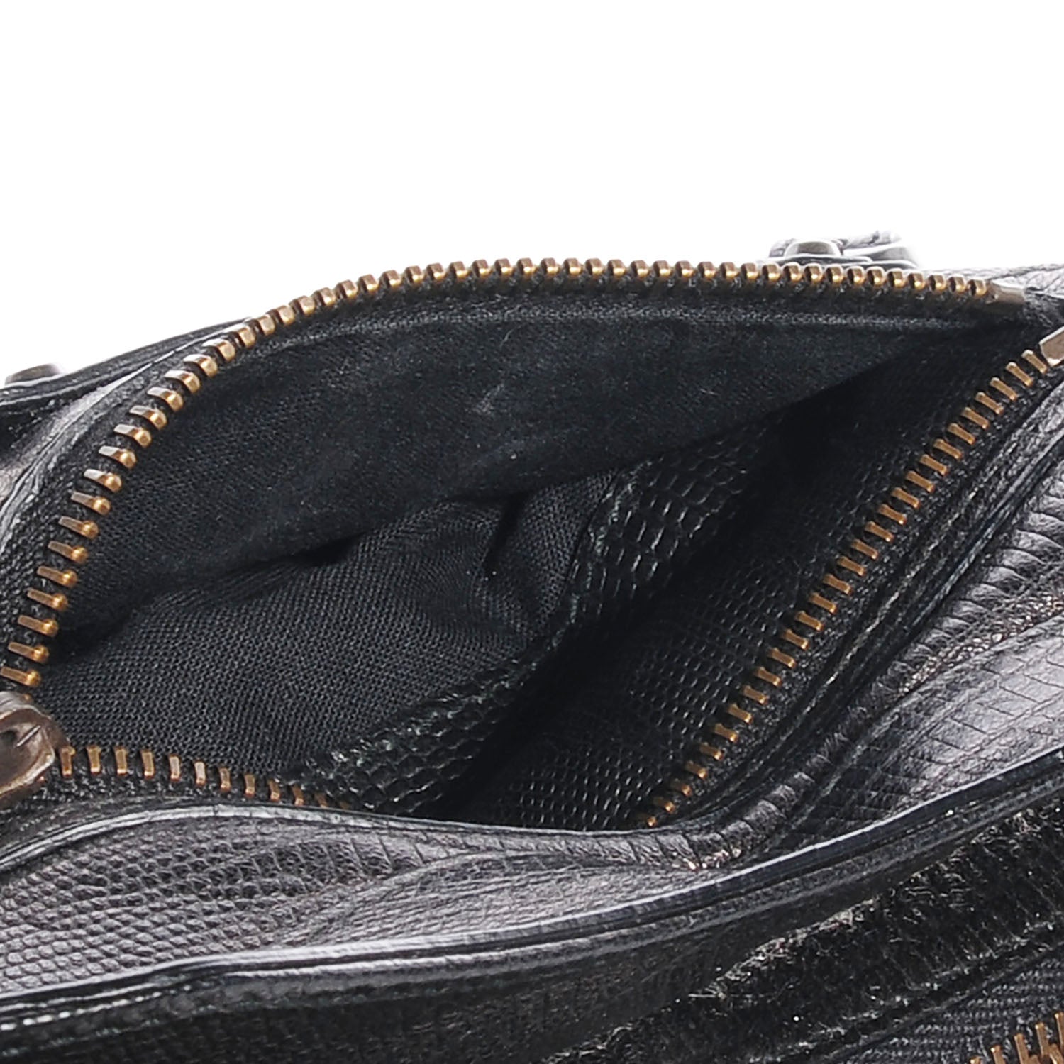 Balenciaga Agneau Lizard Embossed Classic Hardware Hip Black 11 of 11