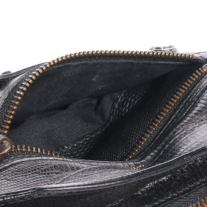 Balenciaga Agneau Lizard Embossed Classic Hardware Hip Black 11 of 11