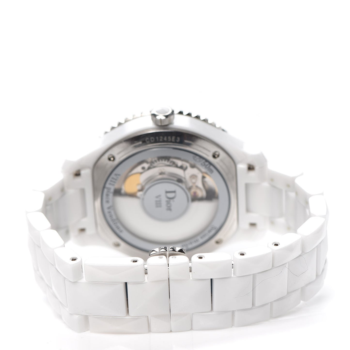 Stainless Steel Ceramic 38mm Dior VIII Automatic Watch White