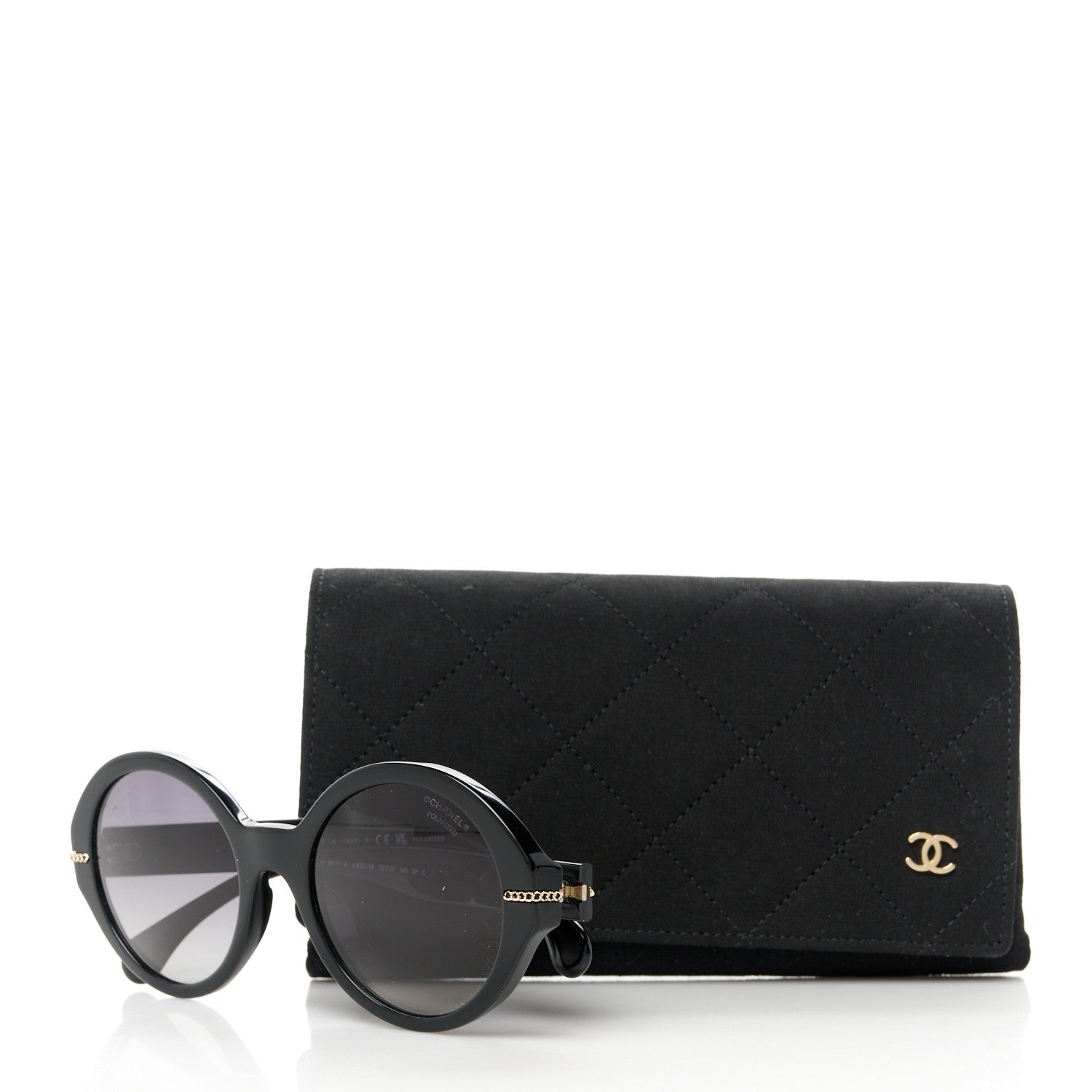 Chanel Calfskin Chain Sunglasses 5511-A Black 8 of 8