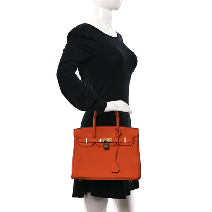 Hermes Togo Birkin 30 Orange 2 of 10