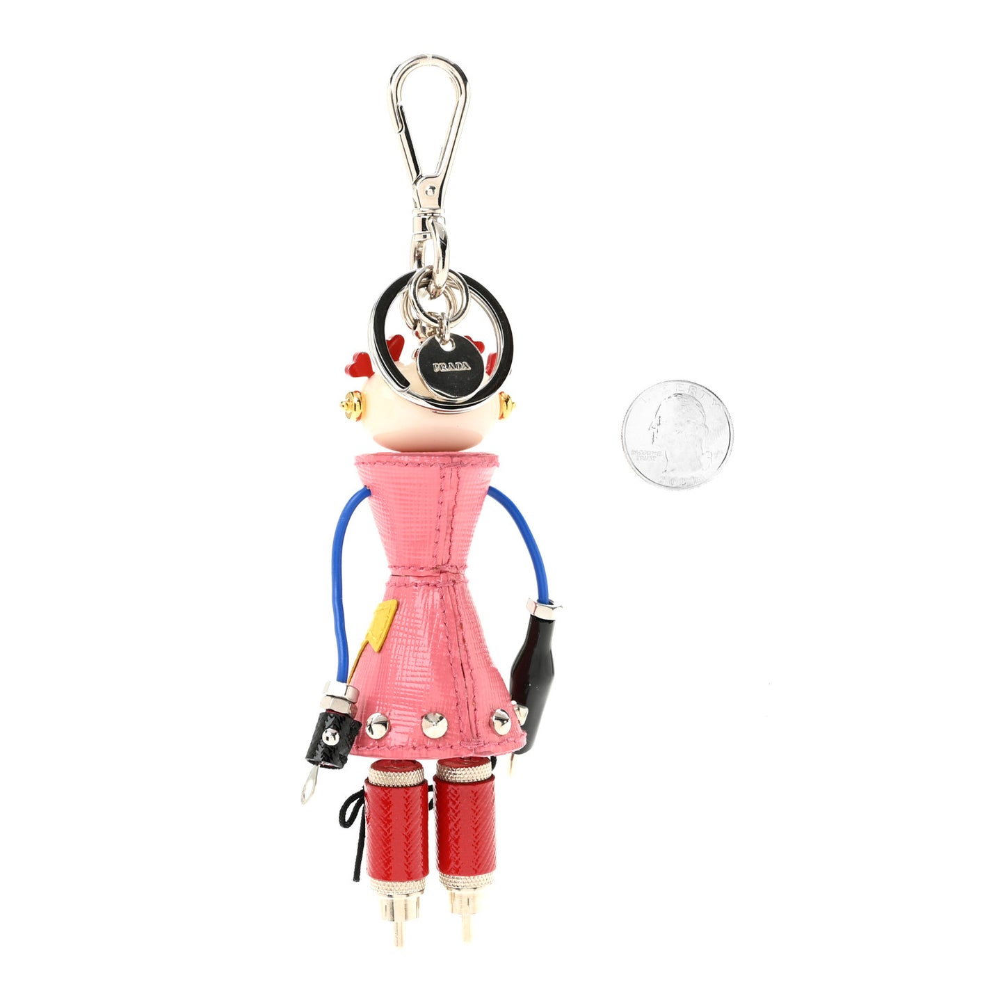 Saffiano Giulietta Robot Trick Keychain Begonia