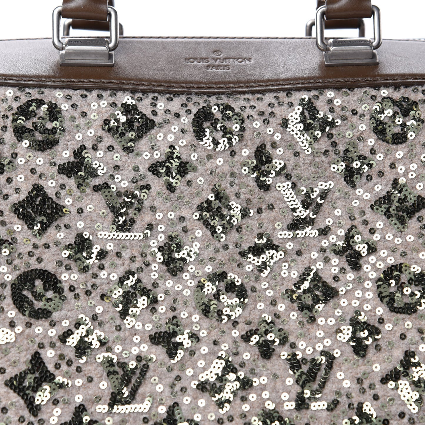 Sequin Monogram Sunshine Express Speedy Kaki