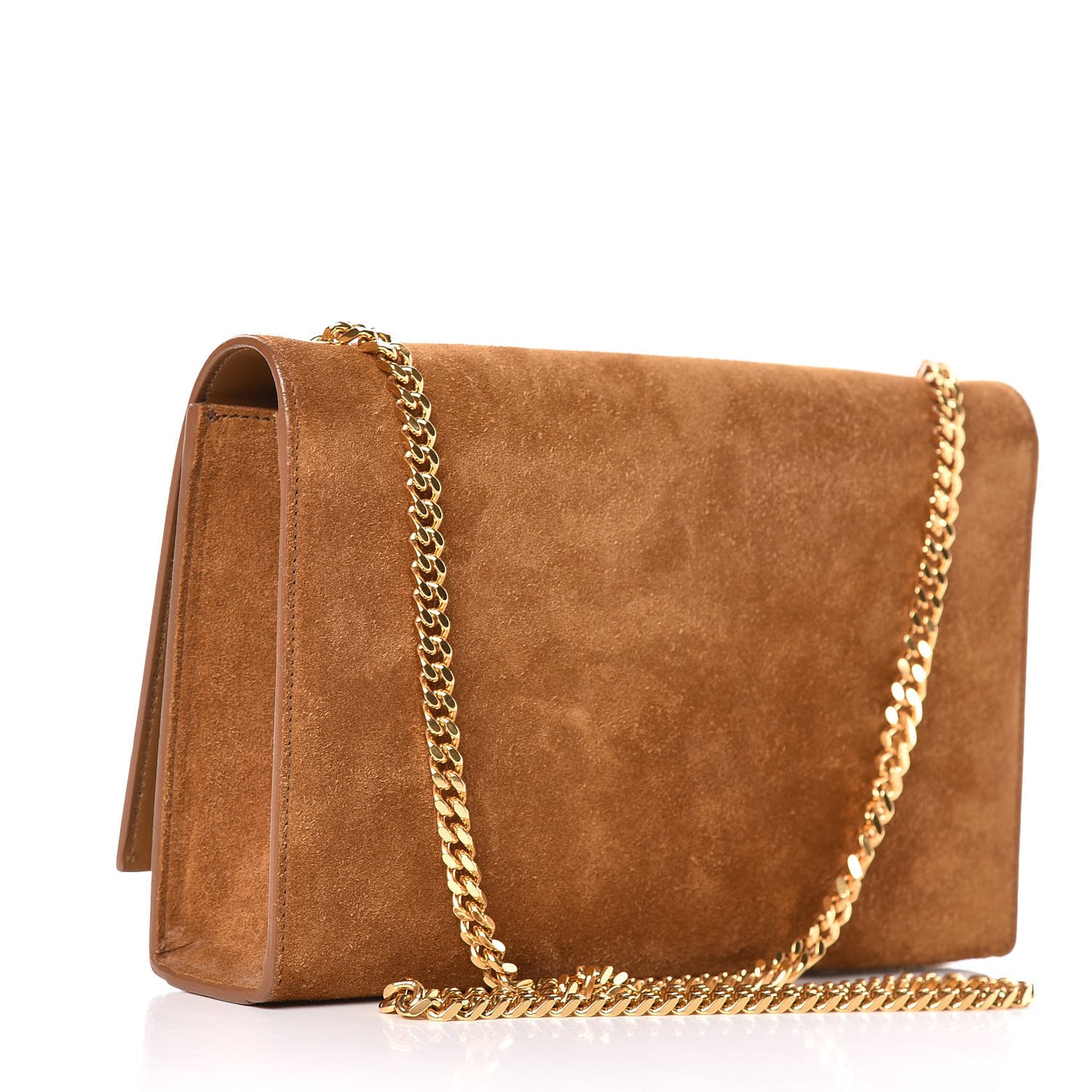Suede Medium Classic Monogram Kate Tassel Satchel Light Ochre