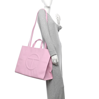 Telfar Vegan Leather Large Shopping Bag Bubblegum 2 of 9
