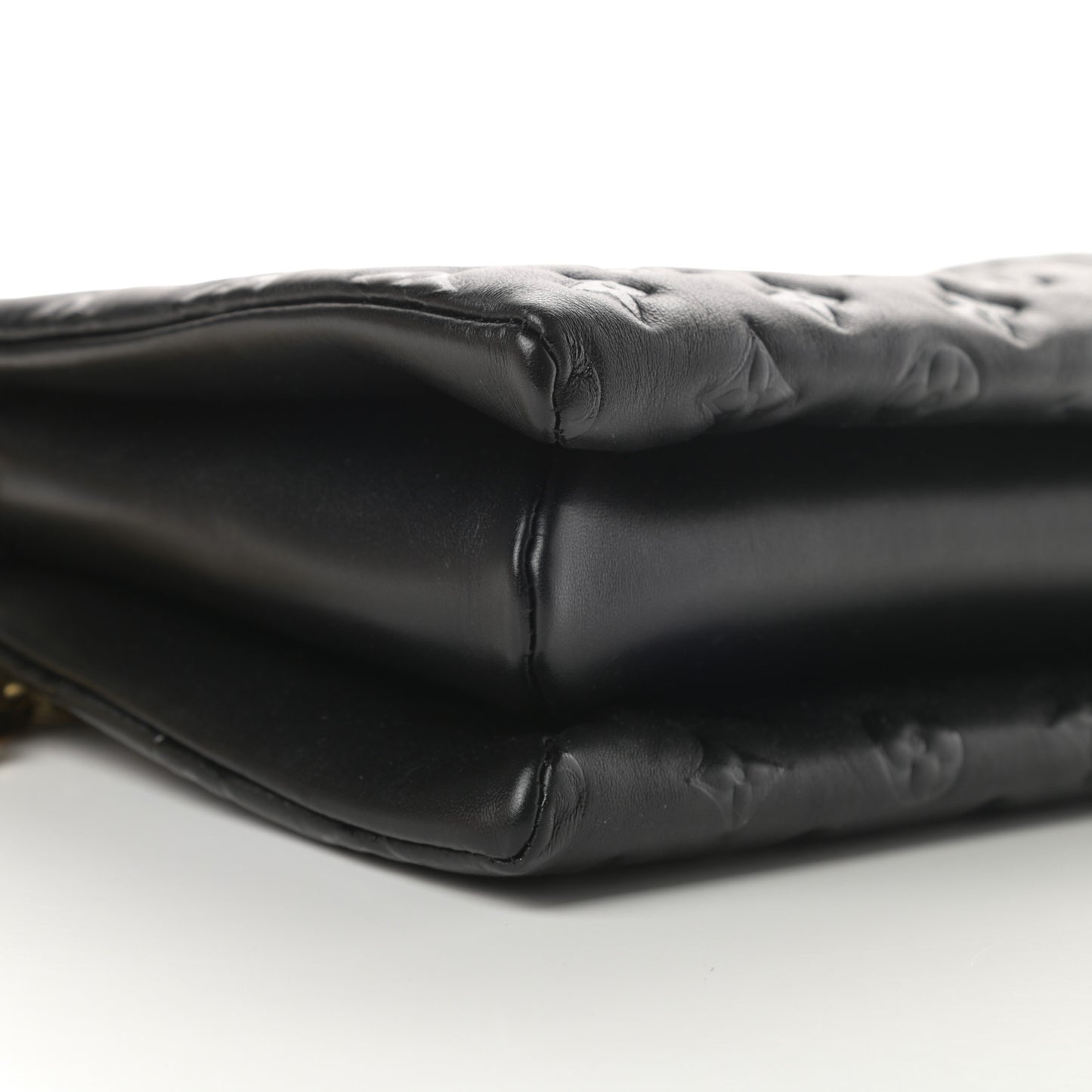 Lambskin Embossed Monogram Coussin PM Black