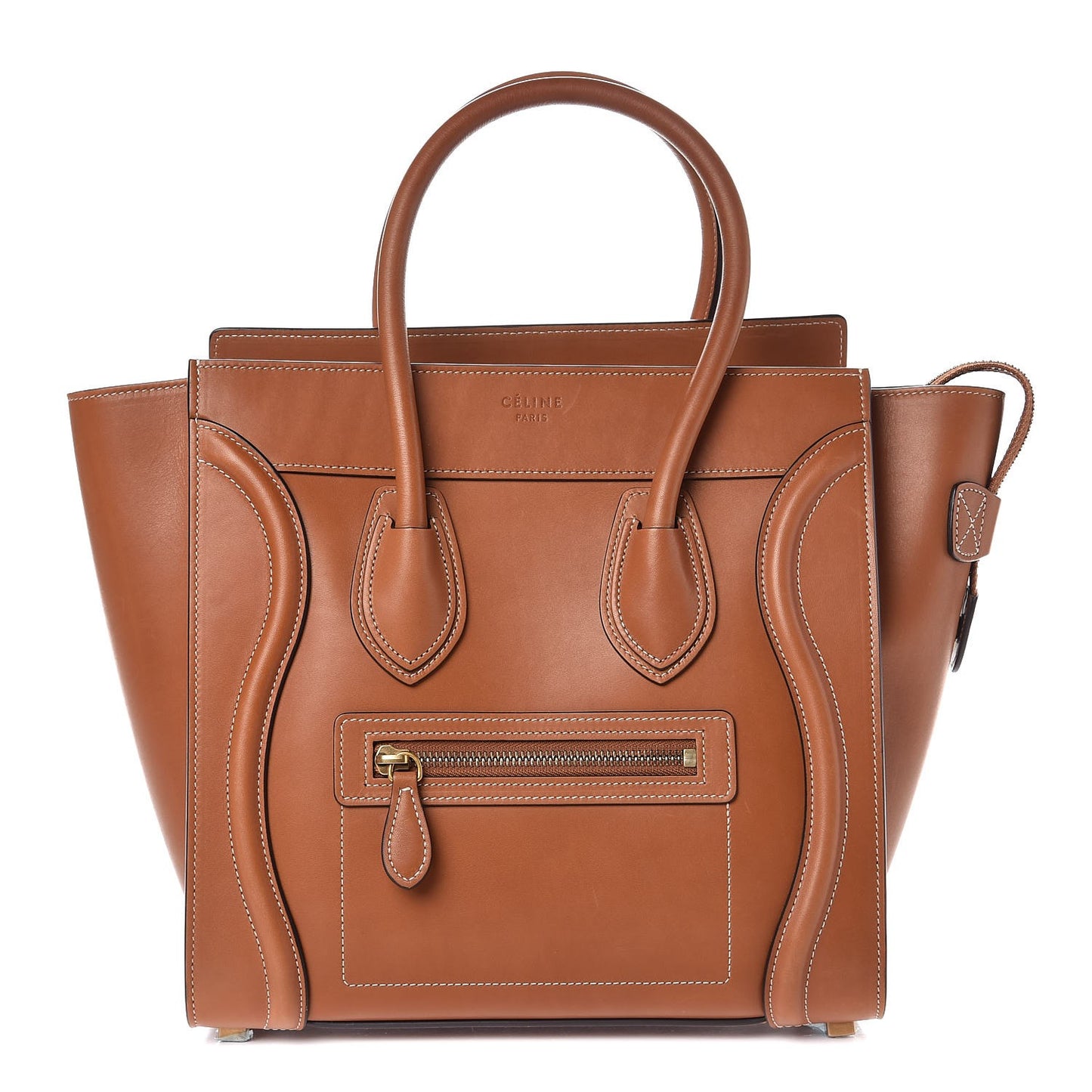 Natural Calfskin Micro Luggage Tan