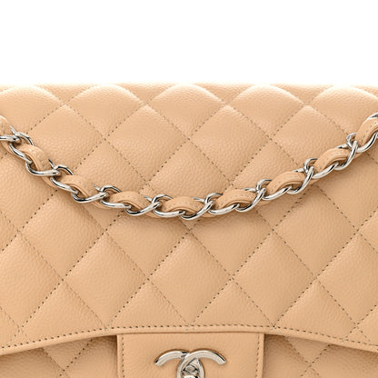 Chanel Caviar Quilted Jumbo Double Flap Beige 8 of 10