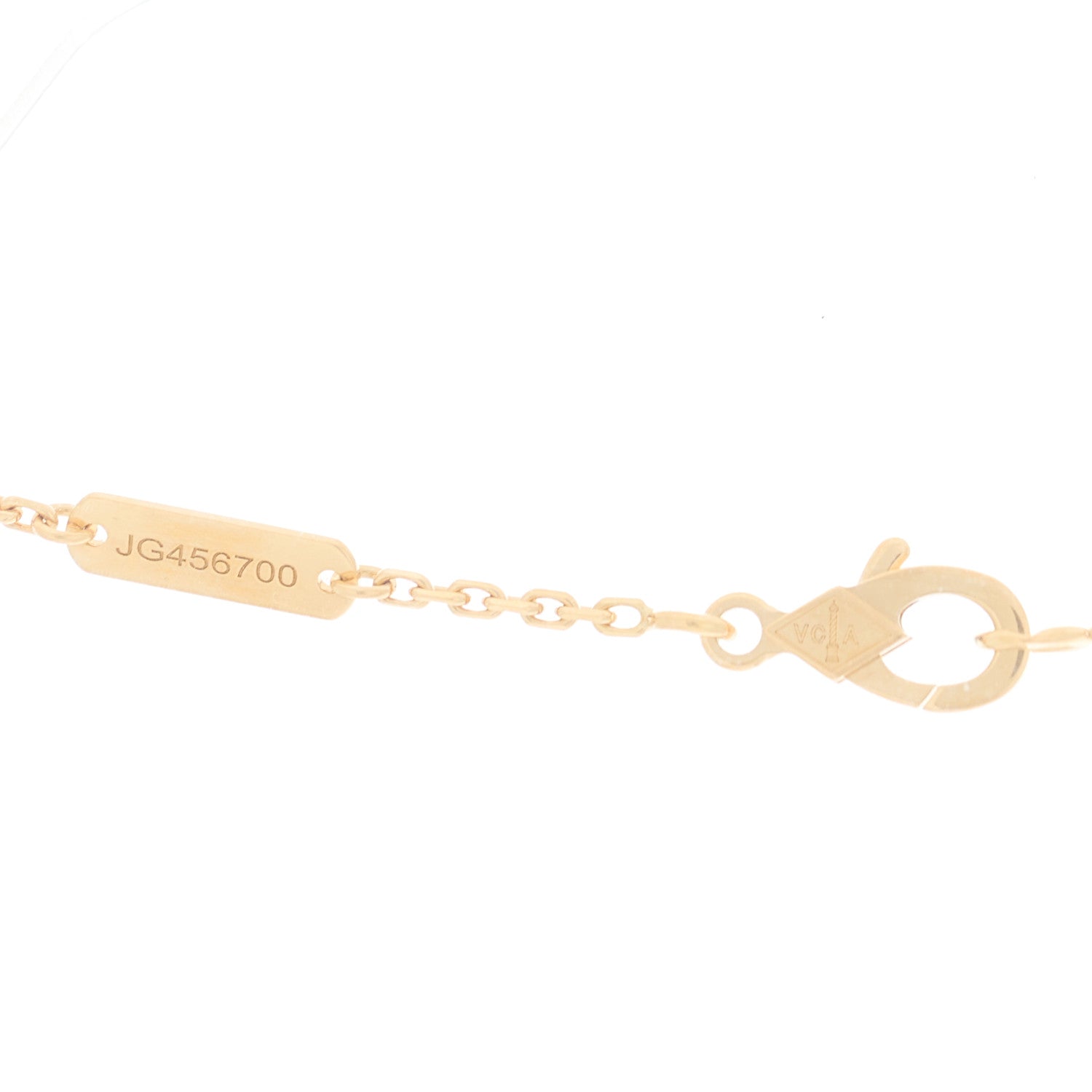 Van Cleef & Arpels 18K Yellow Gold Mother of Pearl Vintage Alhambra Pendant Necklace 4 of 6