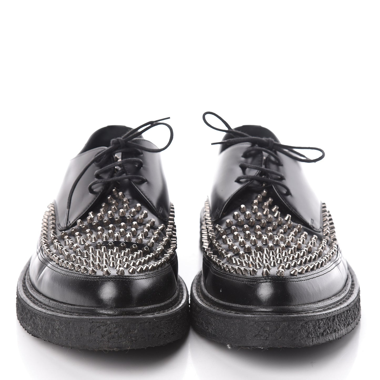 Calfskin Studded Mens Creepers 45 Black