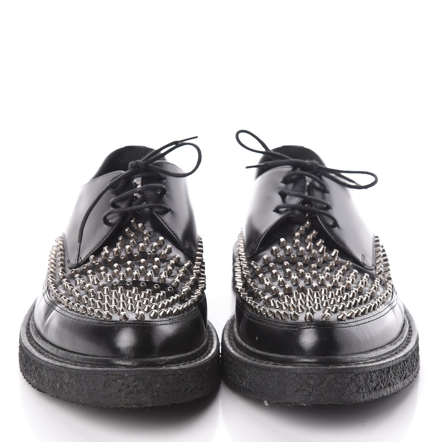 Saint Laurent Calfskin Studded Mens Creepers 45 Black 2 of 7