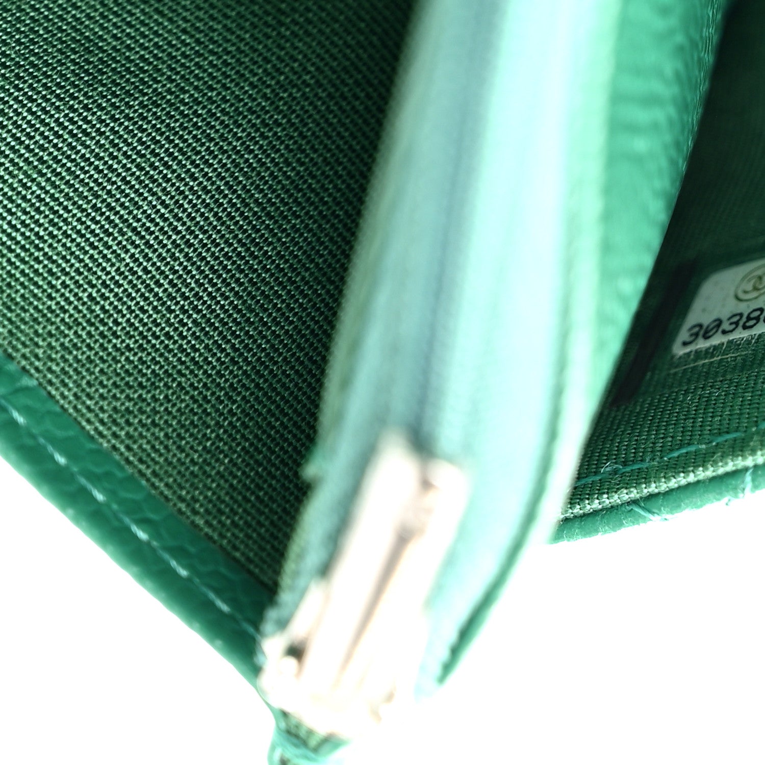 Chanel Caviar Quilted Wallet On Chain WOC Green 8 of 12