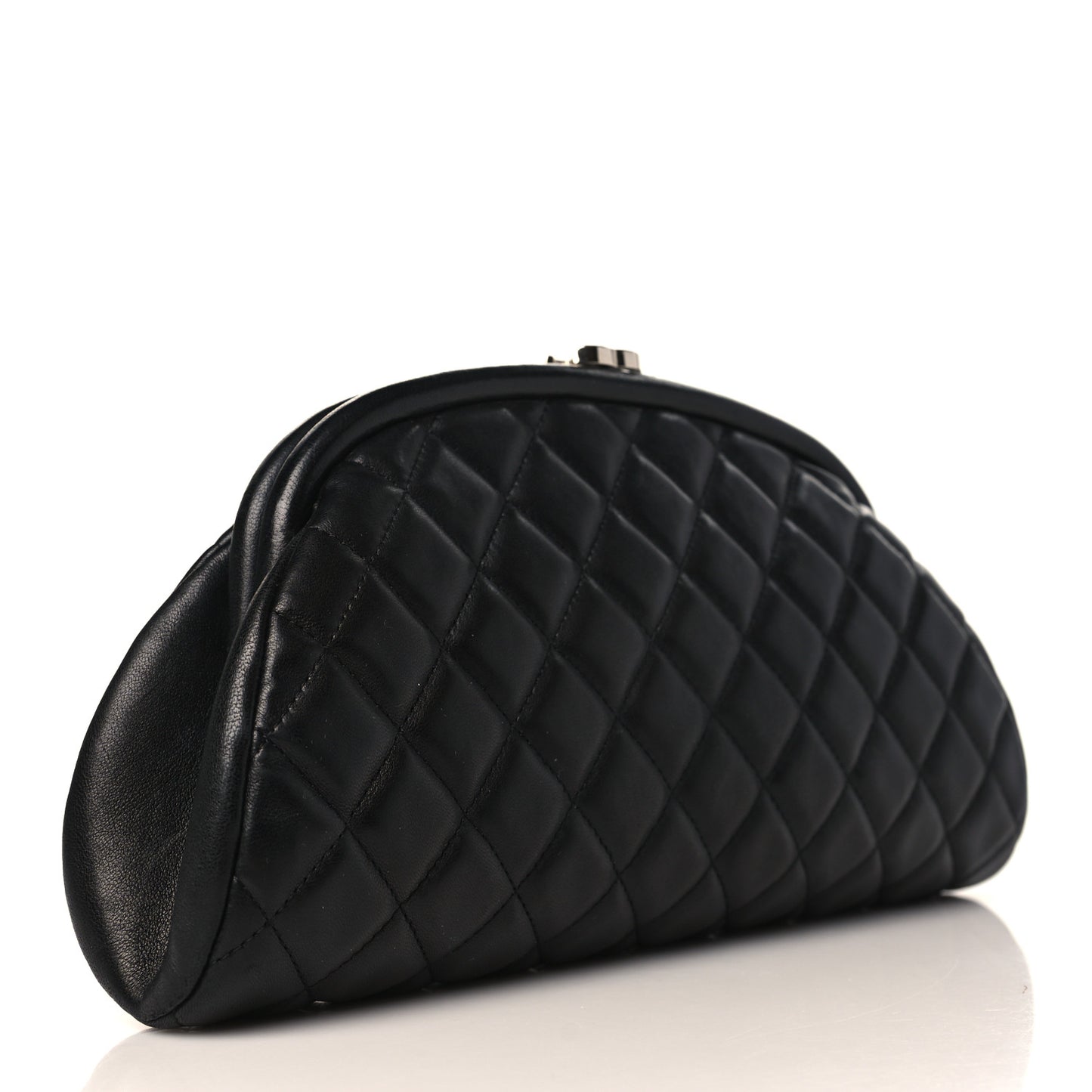 Lambskin Quilted Timeless Clutch Black